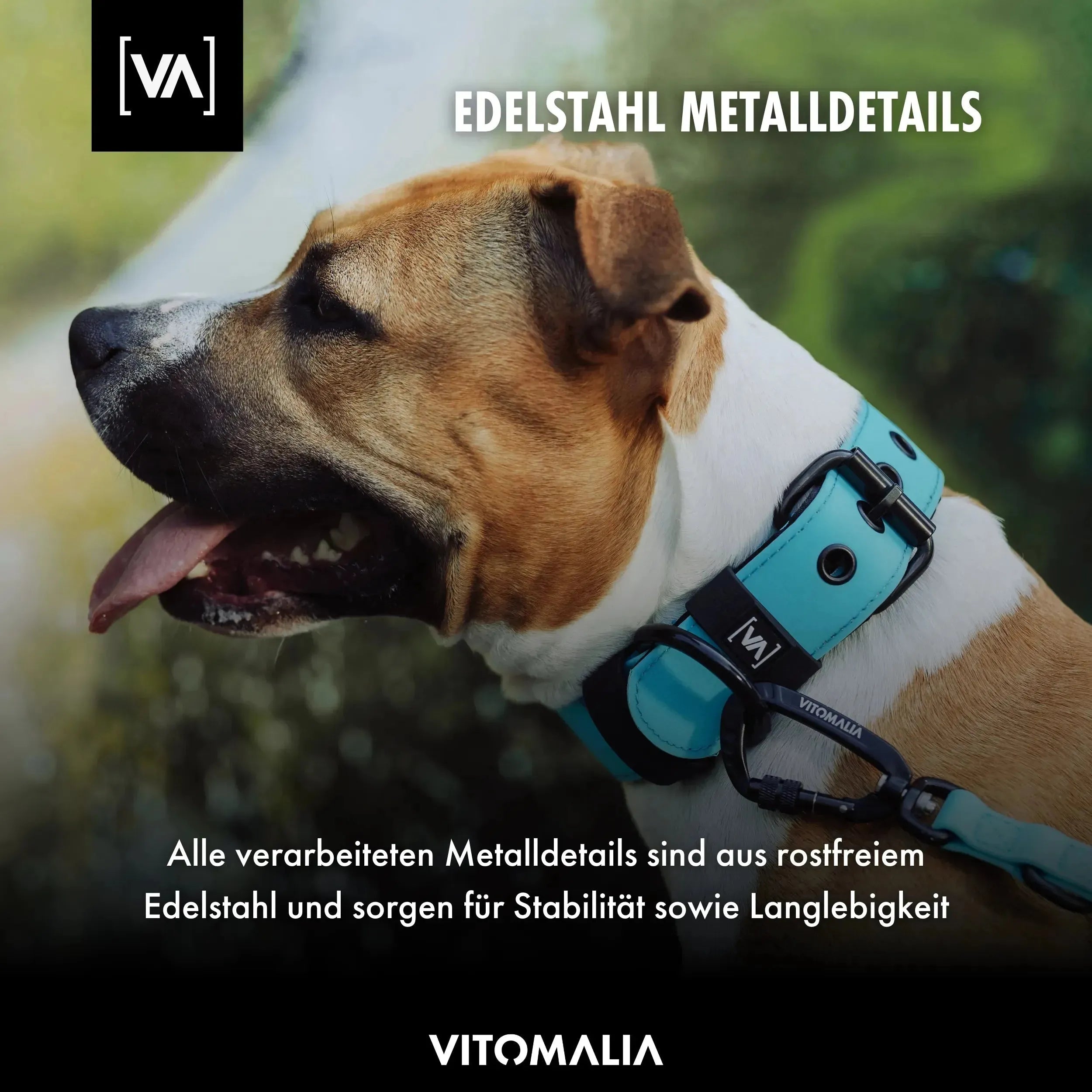 Wasserhalsband mit abstehender Innenfütterung Türkis