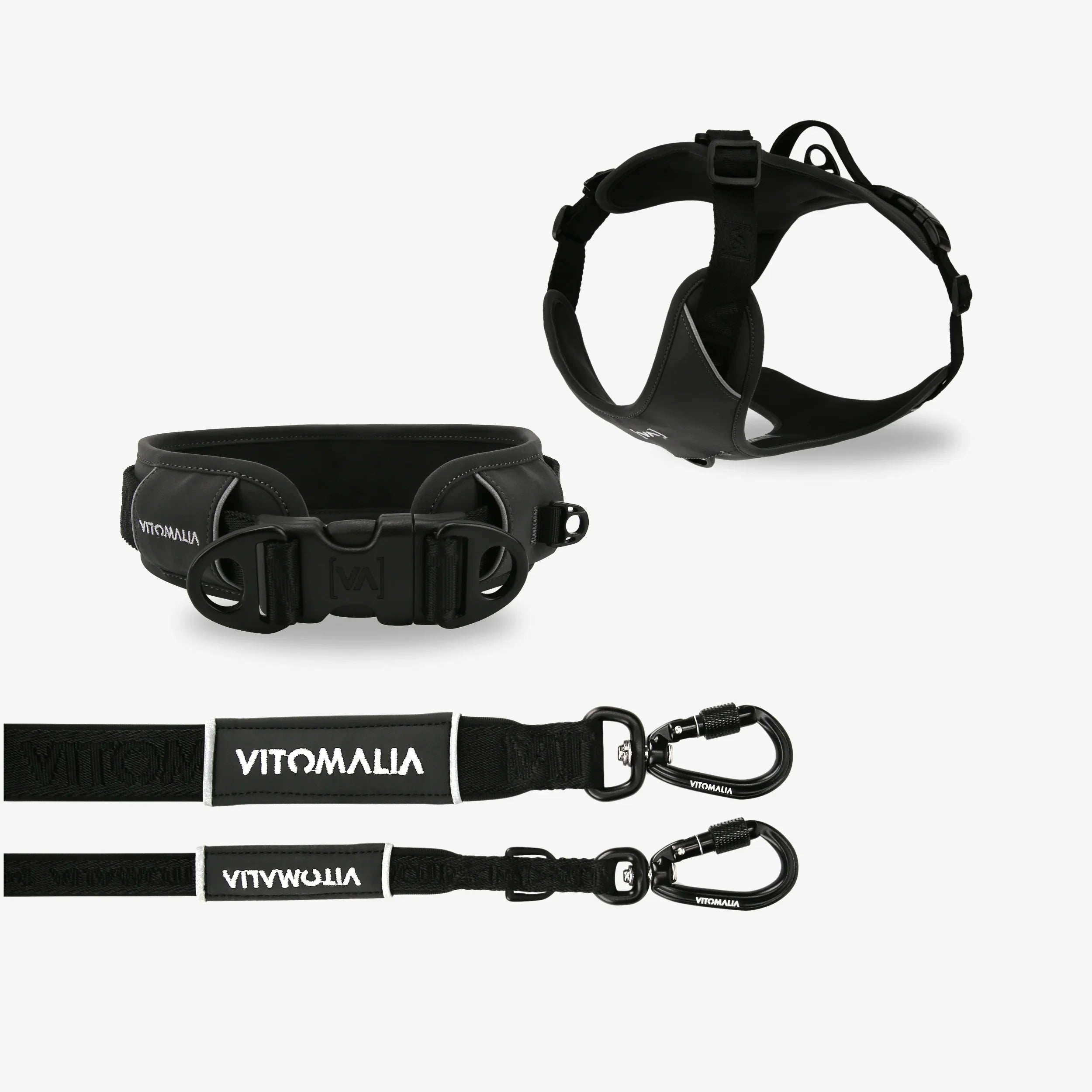 Bundle Outdoor Edition Anthracite Set - Collar para perro, Arnés para perro, Correa para perro