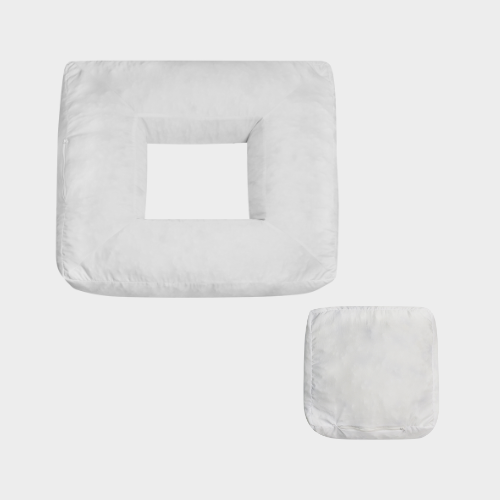 Ergonomisches Hundekissen Quadratisch – RePET Teddy in Waldgrün