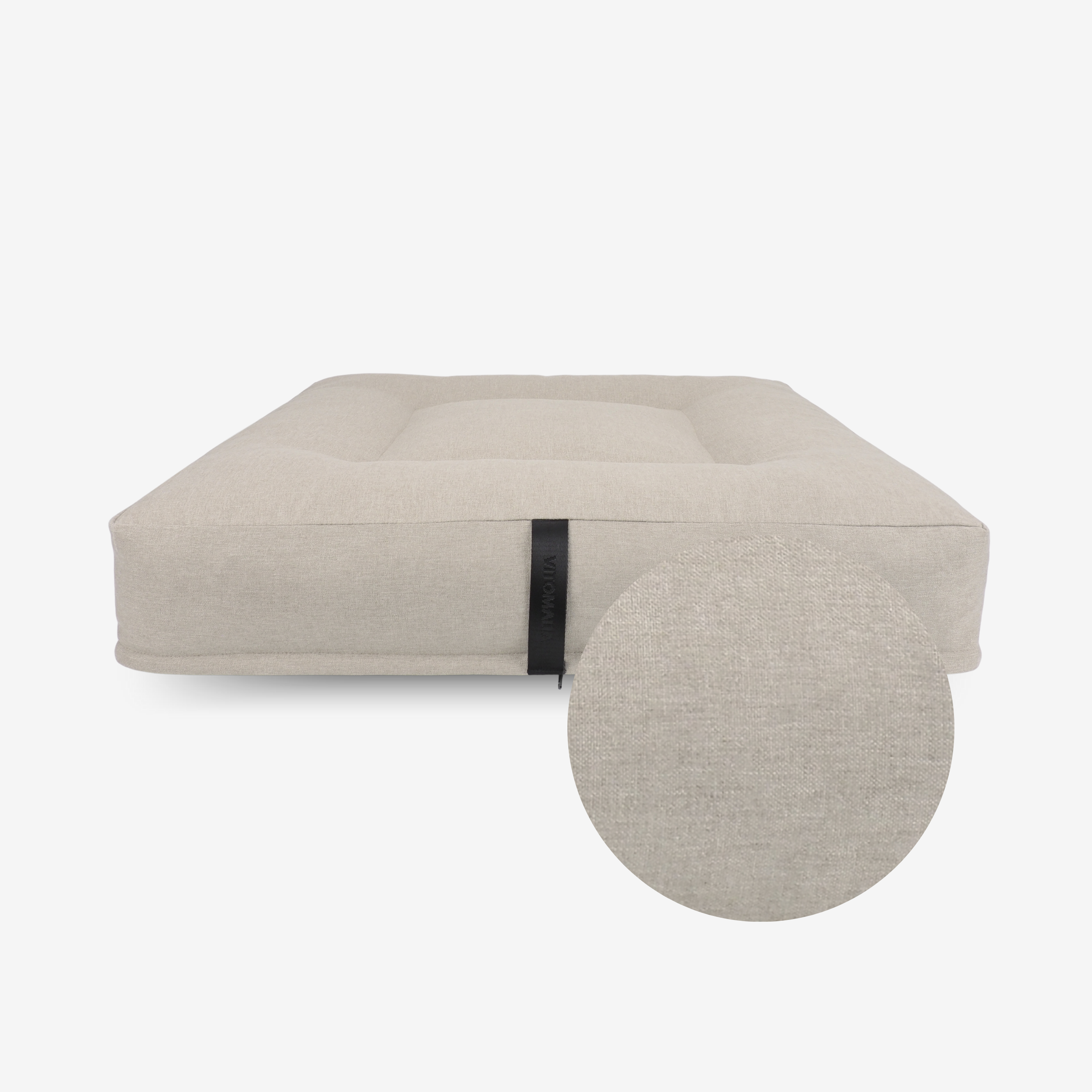 Cover square dog cushion - RePET Linen in beige