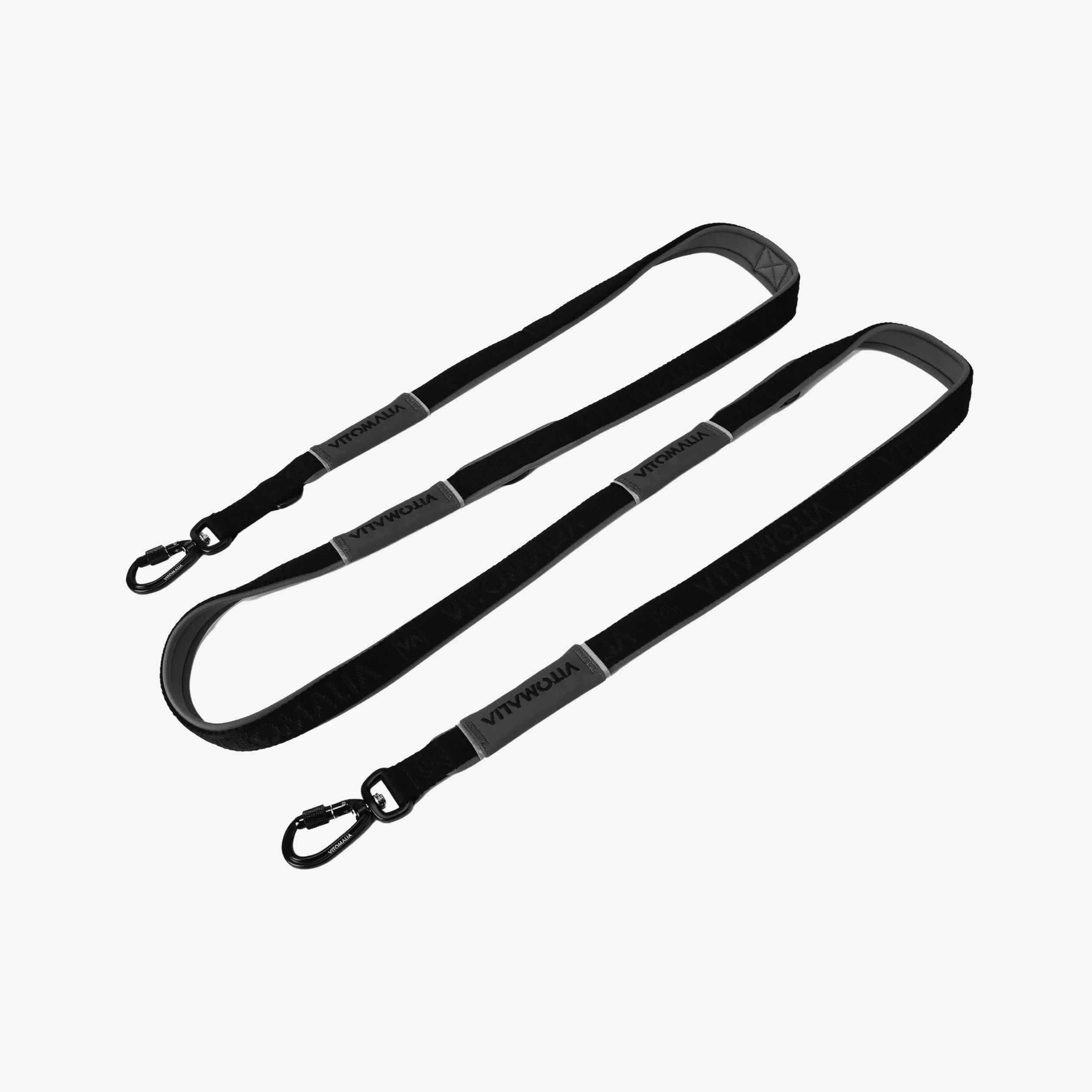 Reflektierende 3-fach verstellbare Hundeleine Anthrazit - 2,2m