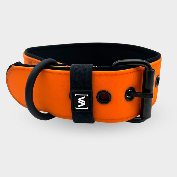 Wasserhalsband mit Strukturierter HydroTex Oberfläche und abstehender Innenfütterung in Orange - Aqua Edition