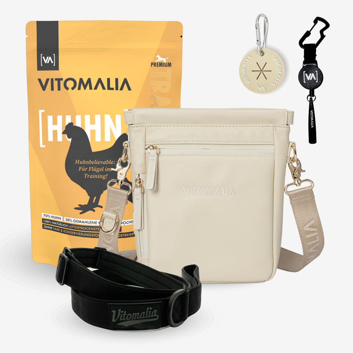 Bundle - Gassi-Complete-Set-Beige-Chicken - Con elegante Borsa a tracolla