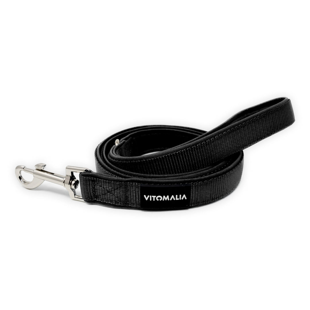 Hundeleine Classic Edition Schwarz - mit Handschlaufe - Vitomalia - Hundeleine