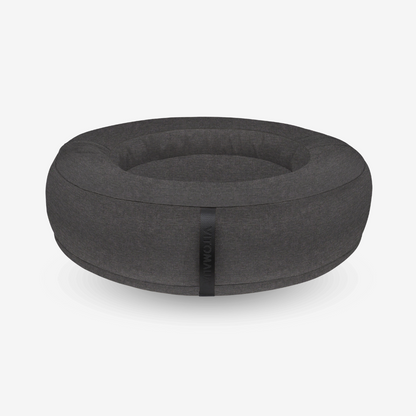 Orthopaedic donut Dog Bed - RePET Linen in anthracite