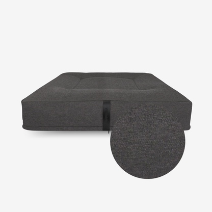 Cover Quadratisches Hundekissen – RePET Linen in Anthrazit