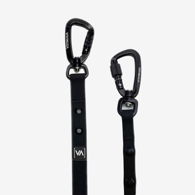 Sicherheits-Schleppleine mit HydroTex-Strukturgummi Schwarz