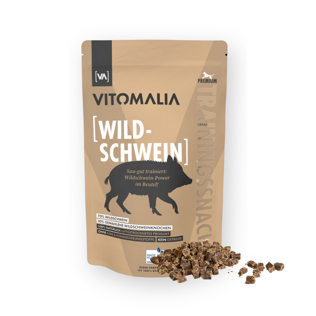 8er Trainingssnacks Bundle: Rind, Huhn, Kaninchen, Lamm, Ente, Wildschwein, Pferd & Hirsch – Gesamtgewicht 4kg (8x500g) - Vitomalia - Trainingssnacks